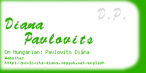 diana pavlovits business card