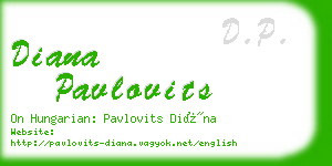 diana pavlovits business card